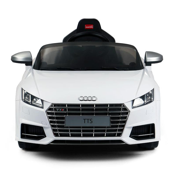 RASTAR - Audi TTS Roadster 12V Electric Ride-On Car - White-Panda Kids and Baby