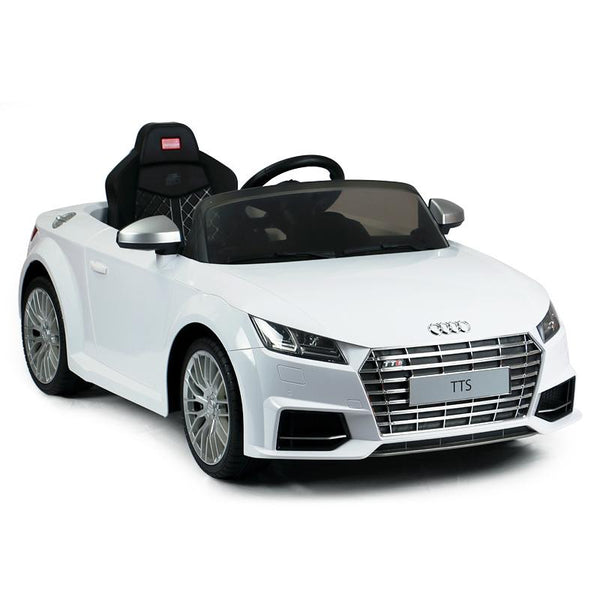 RASTAR - Audi TTS Roadster 12V Electric Ride-On Car - White-Panda Kids and Baby