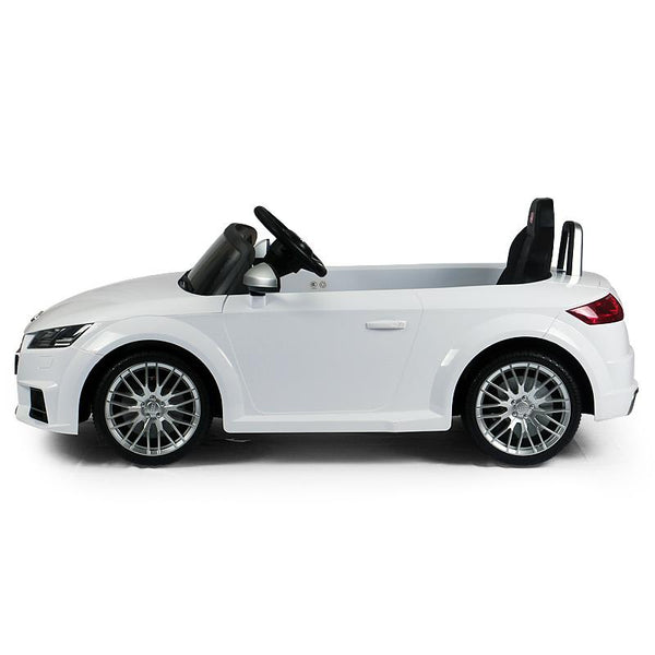 RASTAR - Audi TTS Roadster 12V Electric Ride-On Car - White-Panda Kids and Baby