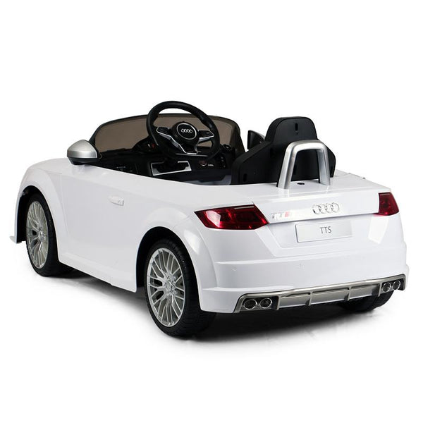 RASTAR - Audi TTS Roadster 12V Electric Ride-On Car - White-Panda Kids and Baby