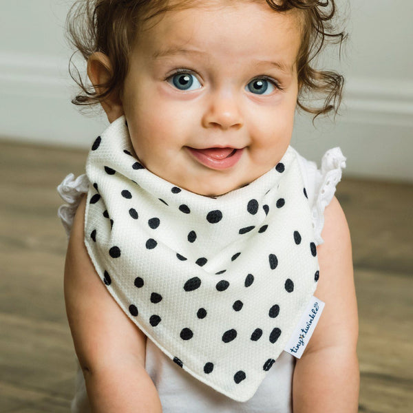 Tiny Twinkle - Bandana Bib - Painted Peony Set of 2-Panda Kids and Baby