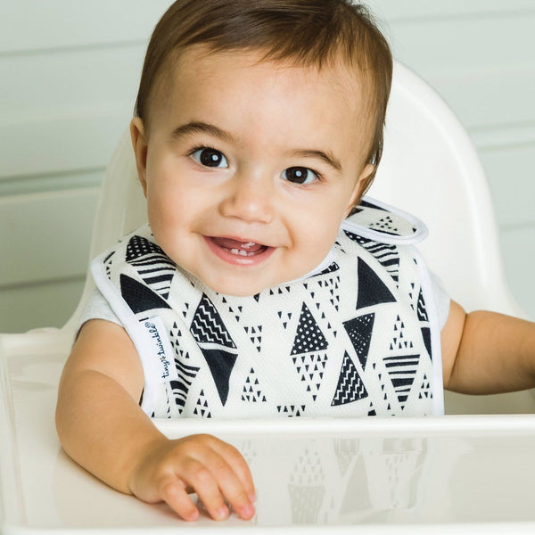 Tiny Twinkle - Feeder Bib - Black & White Set of 3-Panda Kids and Baby