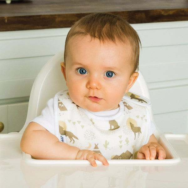 Tiny Twinkle - Feeder Bib - Cacti Set of 3-Panda Kids and Baby