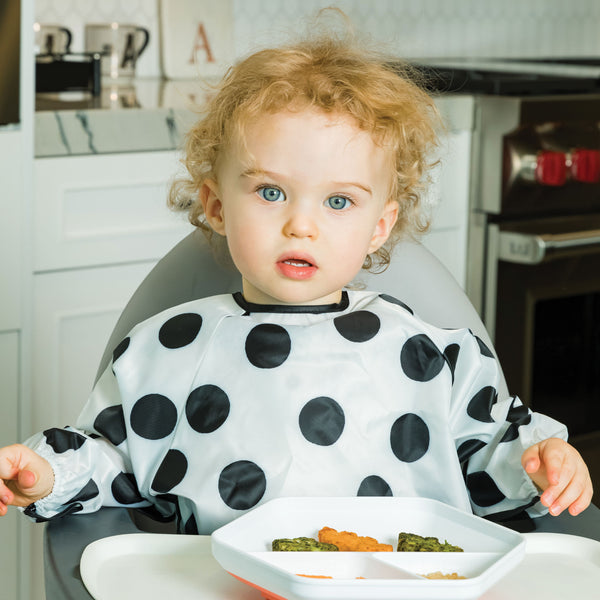 Tiny Twinkle - Full Sleeve Bib - Polka Dot-Panda Kids and Baby