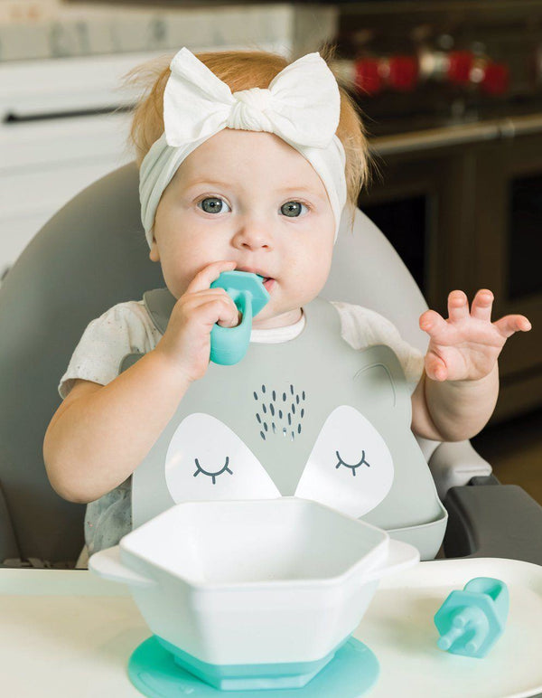 Tiny Twinkle - "Grow with Me" Feeding Set - Mint-Panda Kids and Baby