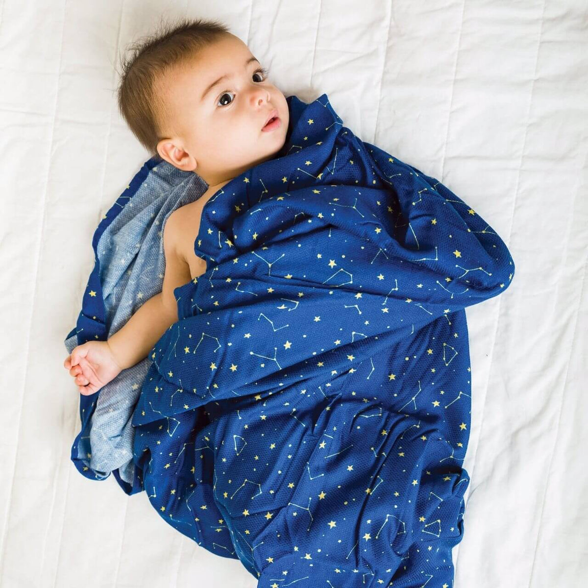 Tiny Twinkle Kaffle Swaddle Blanket 3 Pack - Soft Silky Baby Wrap, 47x47 Inches, Receiving Blanket Gift