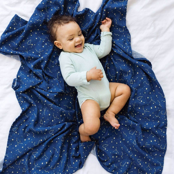 Tiny Twinkle - Kaffle™ Swaddle Blanket - Constellation-Panda Kids and Baby