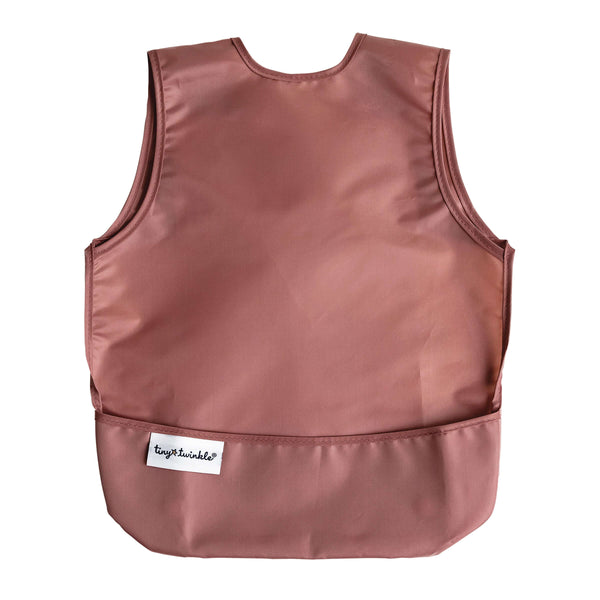 Tiny Twinkle - Mess - Proof Apron Bib 2 Pack - Taupe, Dandelion (No Ruffles)-Panda Kids and Baby