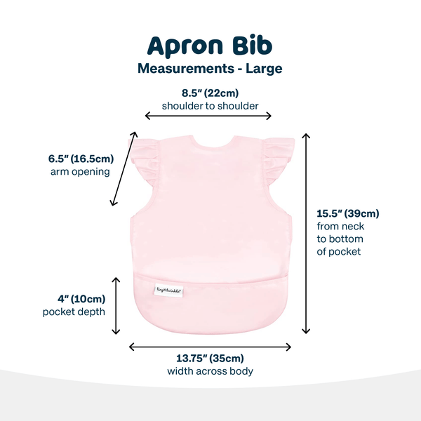 Tiny Twinkle - Mess - Proof Apron Bib - Pink-Panda Kids and Baby