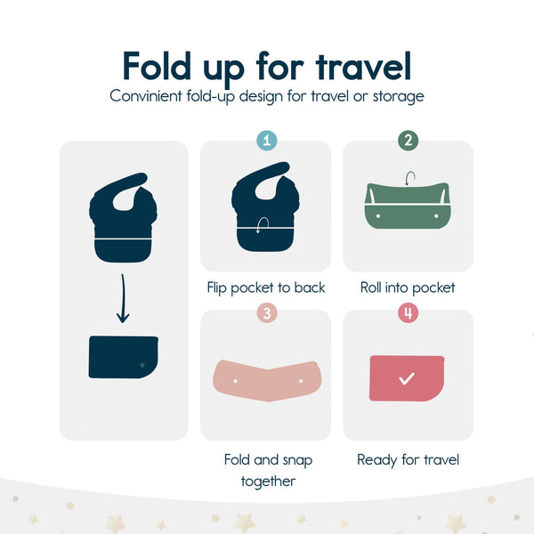 Tiny Twinkle - Mess - Proof Easy Bib 3 Pack - Hello Lovely, Bonjour, & Let's Brunch Set-Panda Kids and Baby