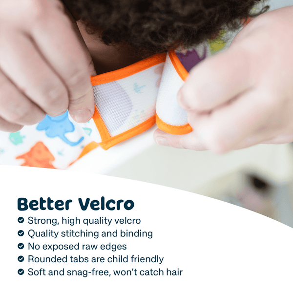 Tiny Twinkle - Mess - Proof Full Sleeve Bib - Pink Palm-Panda Kids and Baby