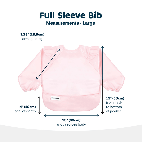 Tiny Twinkle - Mess - Proof Full Sleeve Bib - Pink-Panda Kids and Baby