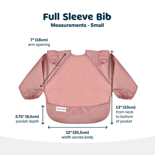 Tiny Twinkle - Mess - Proof Full Sleeve Bib - Taupe-Panda Kids and Baby