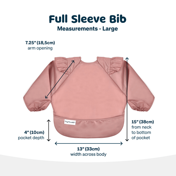 Tiny Twinkle - Mess - Proof Full Sleeve Bib - Taupe-Panda Kids and Baby