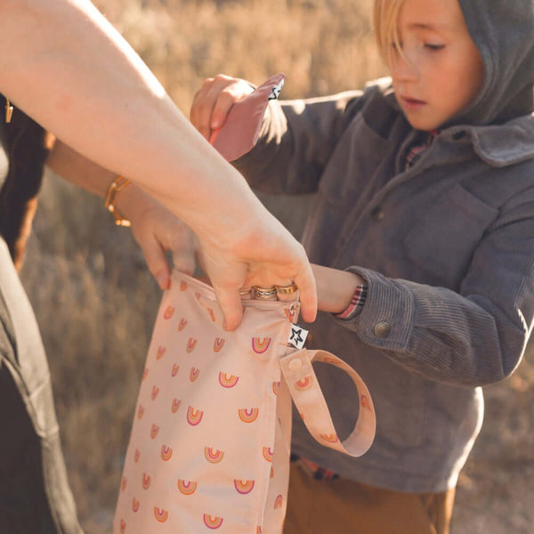 Tiny Twinkle - Mess-Proof Wet Bag 2 Pack - Space & Ice Blue-Panda Kids and Baby