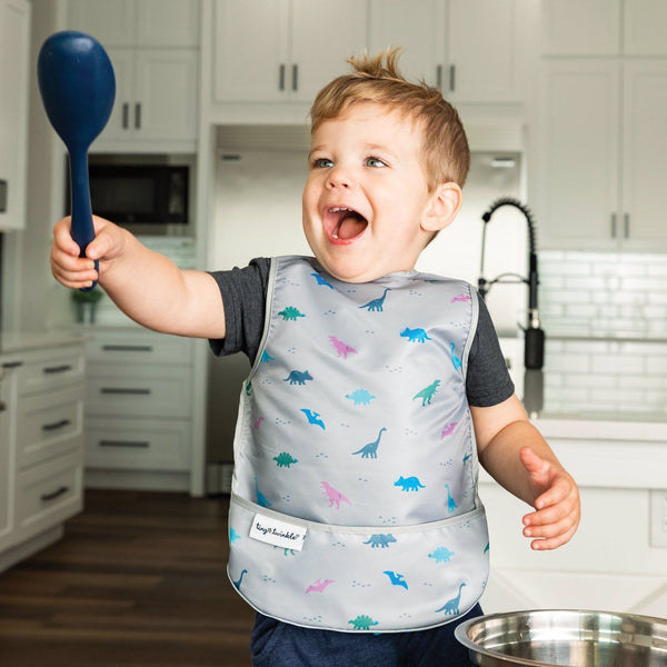 Tiny Twinkle - Mess-proof Apron Bib - Dinosaur-Panda Kids and Baby