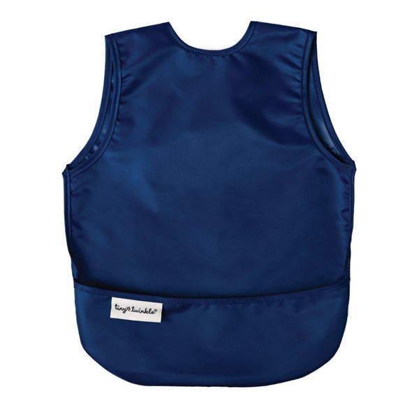 Tiny Twinkle - Mess-proof Apron Bib Set of 2 - Grey, Dark Blue-Panda Kids and Baby