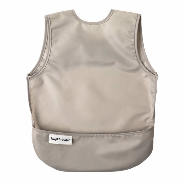 Tiny Twinkle - Mess-proof Apron Bib Set of 2 - Grey, Dark Blue-Panda Kids and Baby