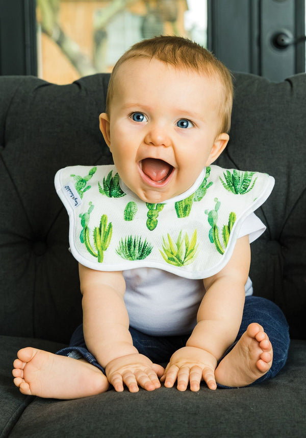 Tiny Twinkle - Roundabout Bib - Cacti Set of 2-Panda Kids and Baby