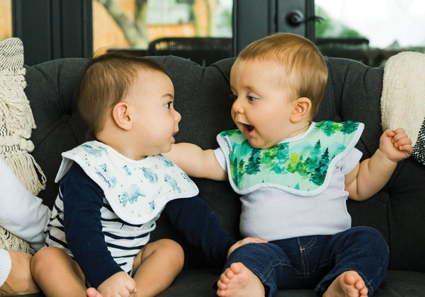 Tiny Twinkle - Roundabout Bib - Forest Set of 2-Panda Kids and Baby