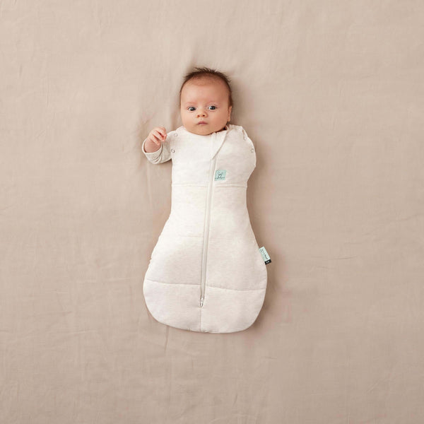 ergoPouch - Cocoon Swaddle Bag - Heritage 3.5 Tog - Oatmeal Marle-Panda Kids and Baby