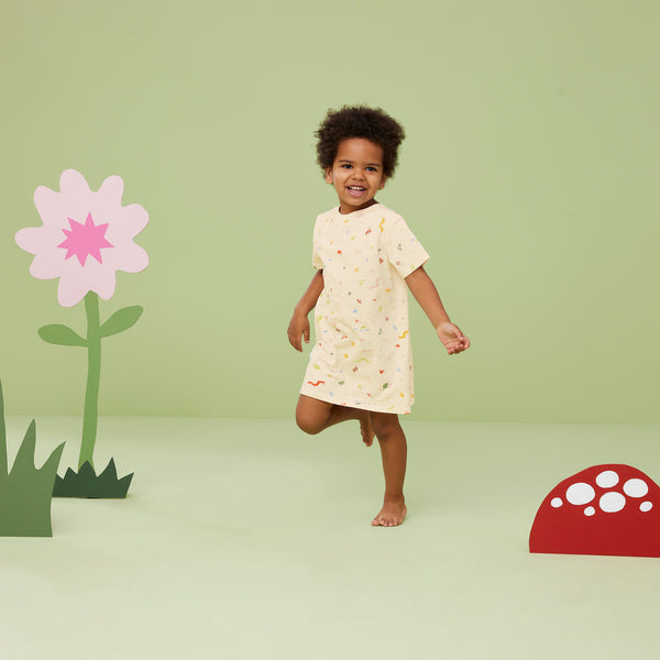 ergoPouch - Kids Short Sleeved Sleep Shirt 0.2tog - Critters-Panda Kids and Baby