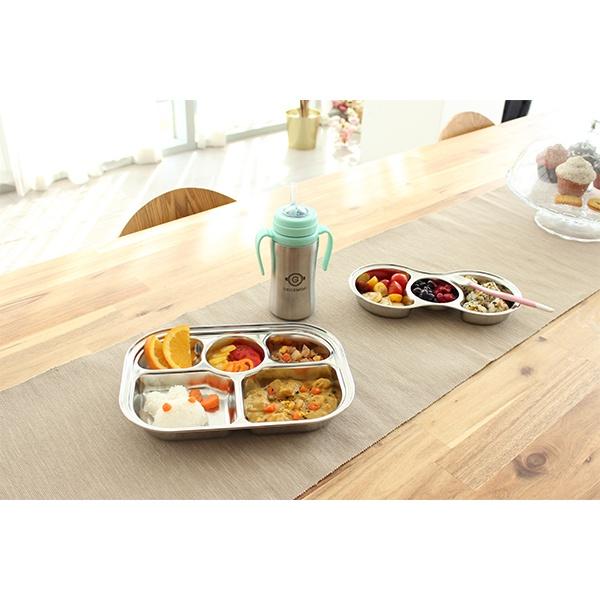 Grosmimi - Stainless Steel SUS304 Baby Food Tray with Lid-Panda Kids and Baby