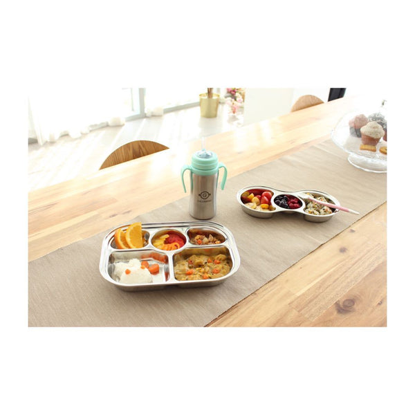 Grosmimi - Stainless Steel SUS304 Baby Food Tray with Lid-Panda Kids and Baby