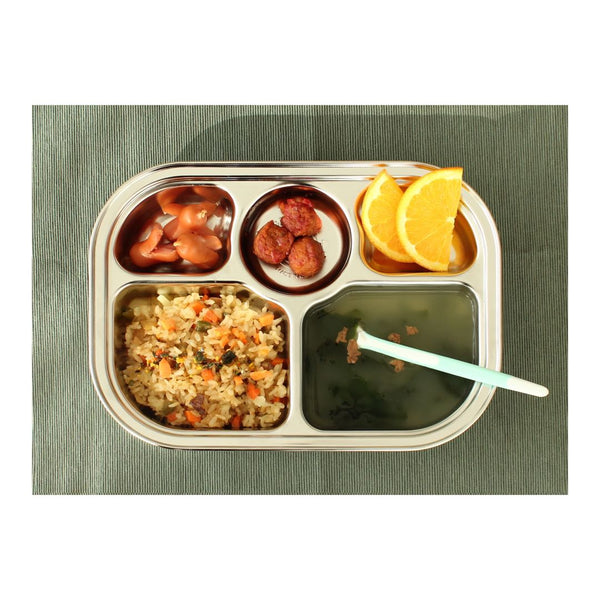 Grosmimi - Stainless Steel SUS304 Baby Food Tray with Lid-Panda Kids and Baby
