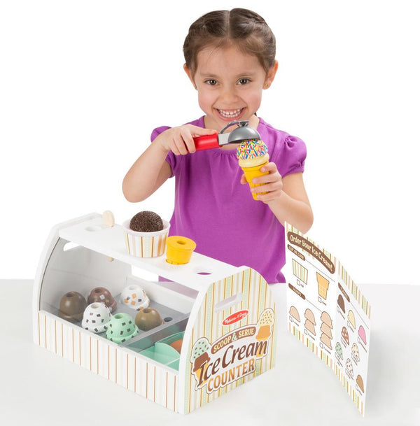 Melissa & Doug - Scoop & Serve Ice Cream Counter-Panda Kids and Baby