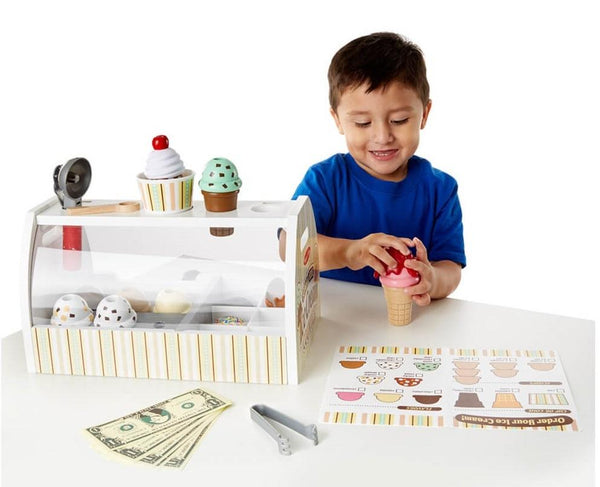 Melissa & Doug - Scoop & Serve Ice Cream Counter-Panda Kids and Baby