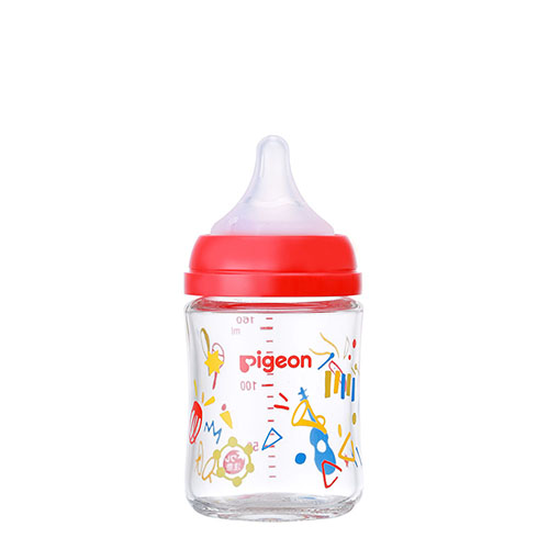 Pigeon Breast Milk Realization Glass Baby Bottle - Music - 160ml