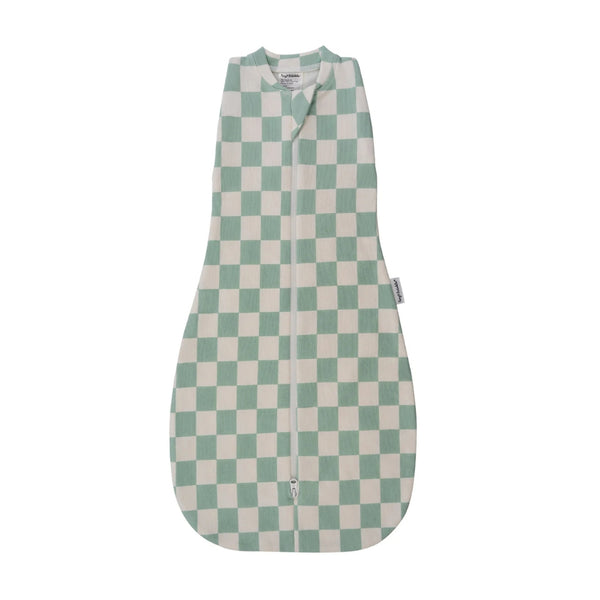 Tiny Twinkle - 2-in-1 Baby Sleep Sack- 1.0 TOG - Sage Checkers