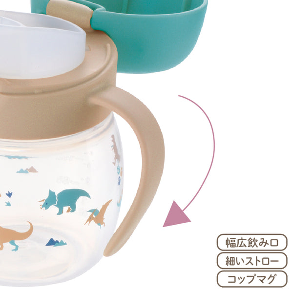 Richell - Tri Mug Set - Green Dinosaur - Start from 5 Months+
