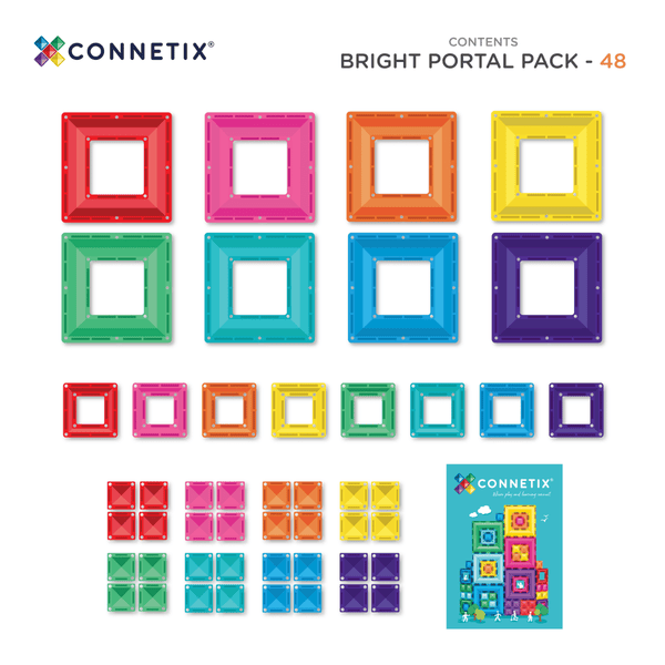 Connetix Tiles - Bright Portal Pack 48 pc