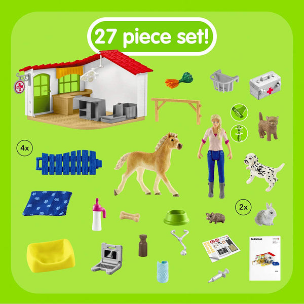Schleich - Veterinarian Practise With Pets Figure Set
