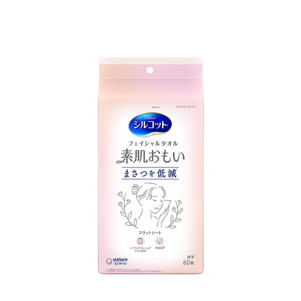 Unicharm - Silcot Facial Towel Bare Skin Care 60 Sheets