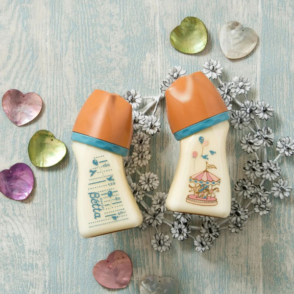 Doctor Bétta - Brain Wide-Neck PPSU Baby Bottle WS4-160 ml - Carrousel - Made in Japan