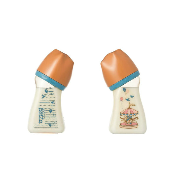 Doctor Bétta - Brain Wide-Neck PPSU Baby Bottle WS4-160 ml - Carrousel - Made in Japan