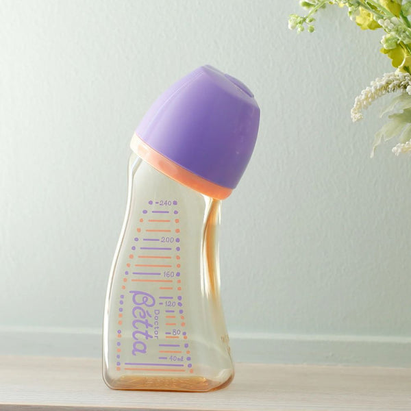 Doctor Bétta - Wide-Neck Brain PPSU Baby Bottle - Purple - 240 ml - Made in Japan