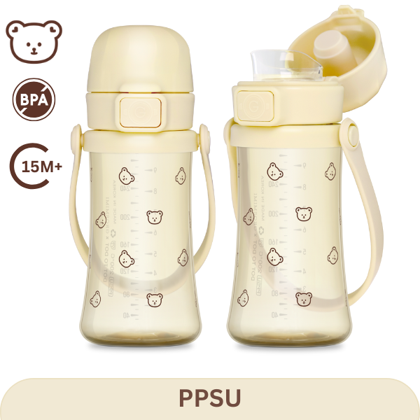 Grosmimi - Bear PPSU Kids Tumbler 300ml - Butter