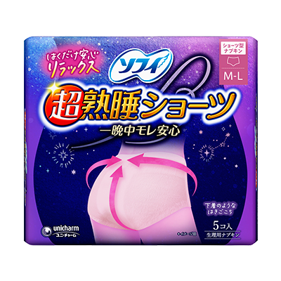 Unichram Sofy - Sofy Super Sleep® Shorts (Overnight, Heavy Flow) -Size M/L -  5pcs