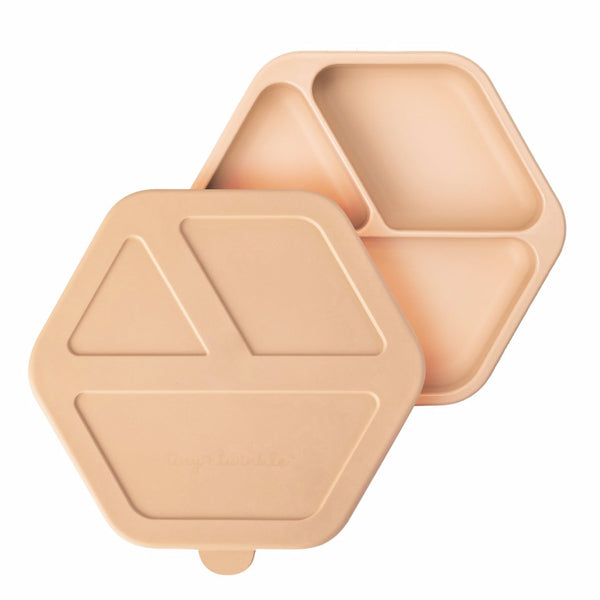 Tiny Twinkle - Silicone Plate and Lid Set - Sand