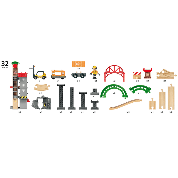 BRIO - Lift and Load Warehouse Set 32 Pieces