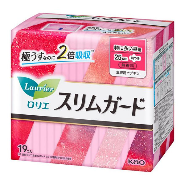 KAO Lauríer - Slimguard Day Pads Heavy with Wings 25cm - 19pcs - Made in Japan