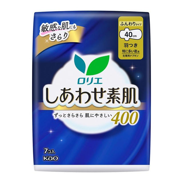KAO Laurier - Happy Skin, for heavy nights, 40cm, with wings, 7 pieces