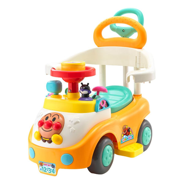 Anpanman - Drive Along with Anpanman! 3-Step All-in-One Ride-On Bike with Push Handle & Safety Guard