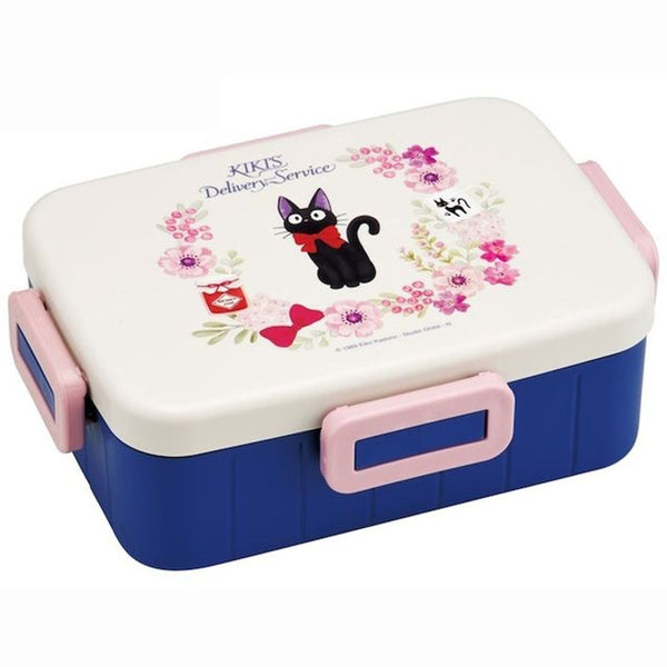 Skater - 4 Point Lock Lunch Box 650ml -  Studio Ghibli Kiki's Delivery Service Fluffy French Flowers