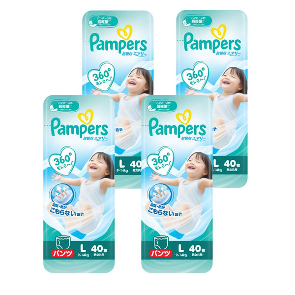 Pampers Super Absorbent Airy - Nappy Pants Size L 40 Sheets (9-14kg)