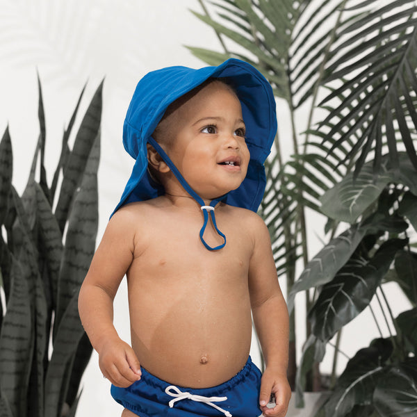 Tiny Twinkle - Sun Protection Flap Hat - Navy